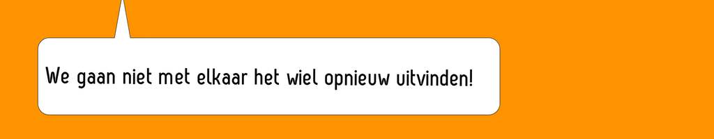 tekst ballon: het wiel opnieuw uitvinden